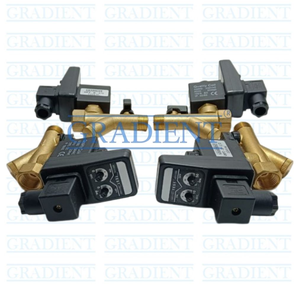 Electrical Auto Drain Valve – Gradient Brand | Multi-Angle View for Air Compressor